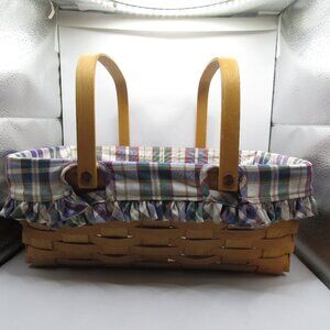 Longaberger Basket with Liner and Protector